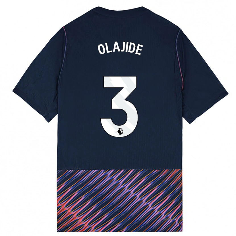 Danxen Criança Camisola Solomon Olajide #3 Azul Real Branco Alternativa 2026/27 Camisa