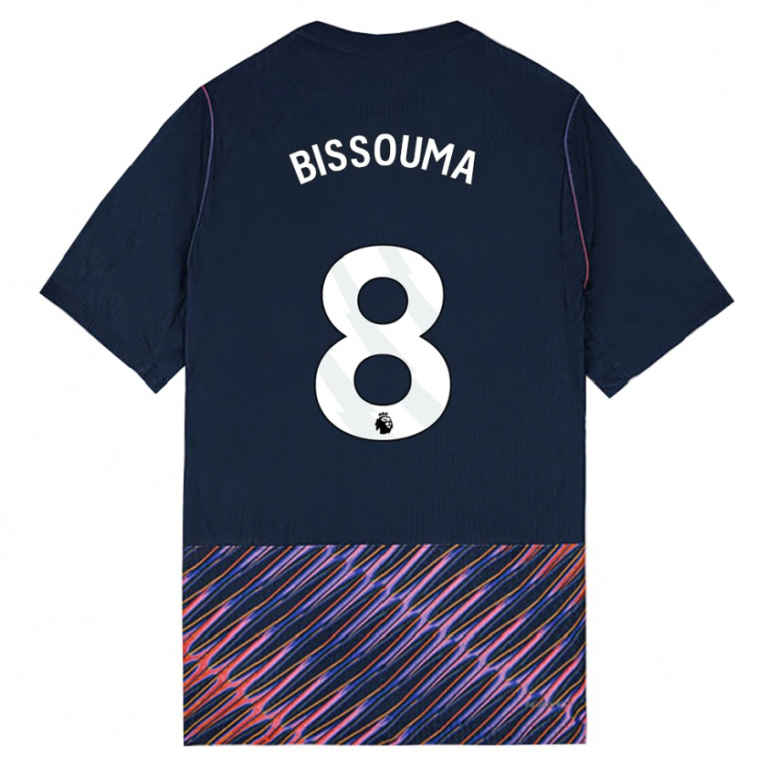 Danxen Criança Camisola Yves Bissouma #8 Azul Real Branco Alternativa 2026/27 Camisa