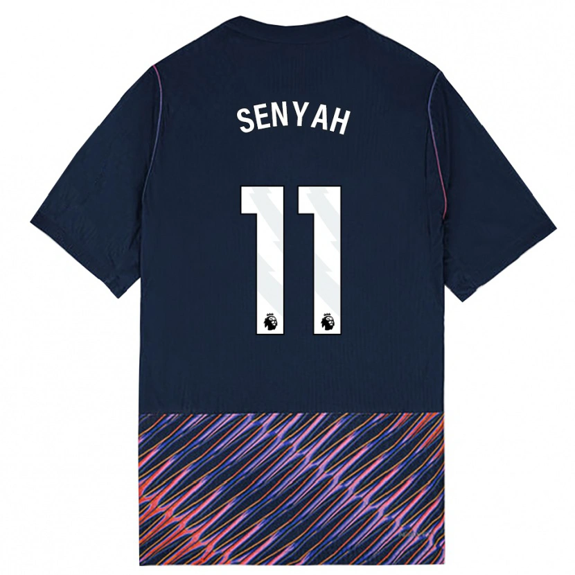 Danxen Criança Camisola Kwasi Senyah #11 Azul Real Branco Alternativa 2026/27 Camisa