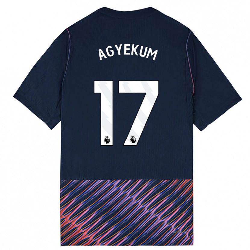 Danxen Criança Camisola Ezra Agyekum #17 Azul Real Branco Alternativa 2026/27 Camisa