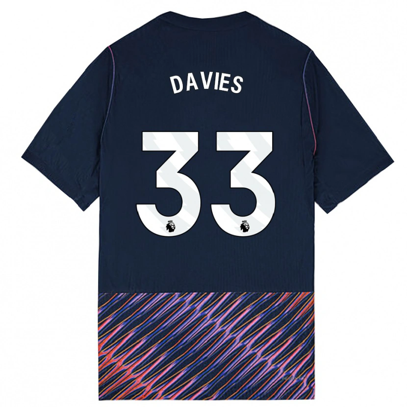 Danxen Criança Camisola Ben Davies #33 Azul Real Branco Alternativa 2026/27 Camisa