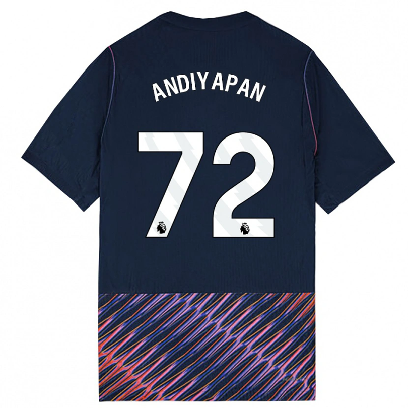 Danxen Criança Camisola William Andiyapan #72 Azul Real Branco Alternativa 2026/27 Camisa