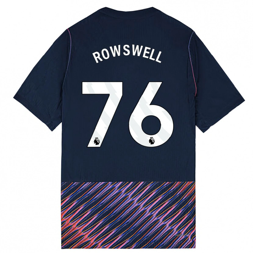 Danxen Criança Camisola James Rowswell #76 Azul Real Branco Alternativa 2026/27 Camisa
