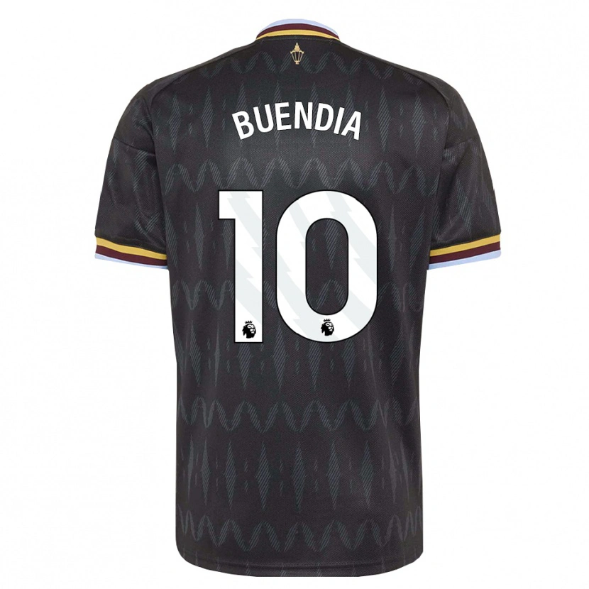 Danxen Criança Camisola Emiliano Buendía #10 Cornflowerblue Preto Amarelo Alternativa 2026/27 Camisa