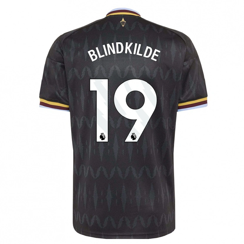 Danxen Criança Camisola Laura Blindkilde #19 Cornflowerblue Preto Amarelo Alternativa 2026/27 Camisa
