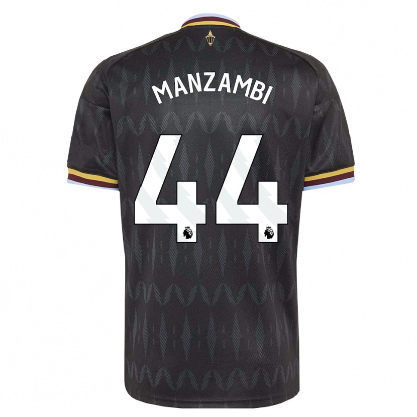 Danxen Criança Camisola Johan Manzambi #44 Cornflowerblue Preto Amarelo Alternativa 2026/27 Camisa