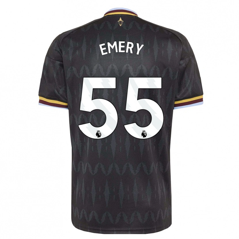 Danxen Criança Camisola Lander Emery #55 Cornflowerblue Preto Amarelo Alternativa 2026/27 Camisa