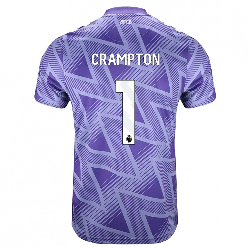 Danxen Criança Camisola Kai Crampton #1 Palevioletred Branco Alternativa 2026/27 Camisa
