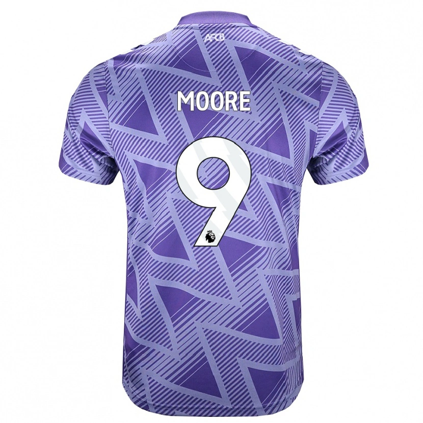 Danxen Criança Camisola Kobel Moore #9 Palevioletred Branco Alternativa 2026/27 Camisa