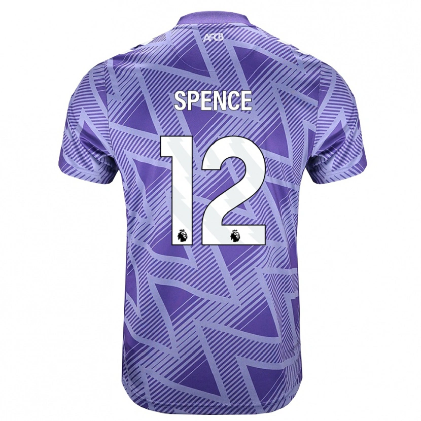 Danxen Criança Camisola Joe Spence #12 Palevioletred Branco Alternativa 2026/27 Camisa