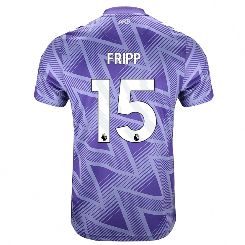 Danxen Criança Camisola Kelly Fripp #15 Palevioletred Branco Alternativa 2026/27 Camisa