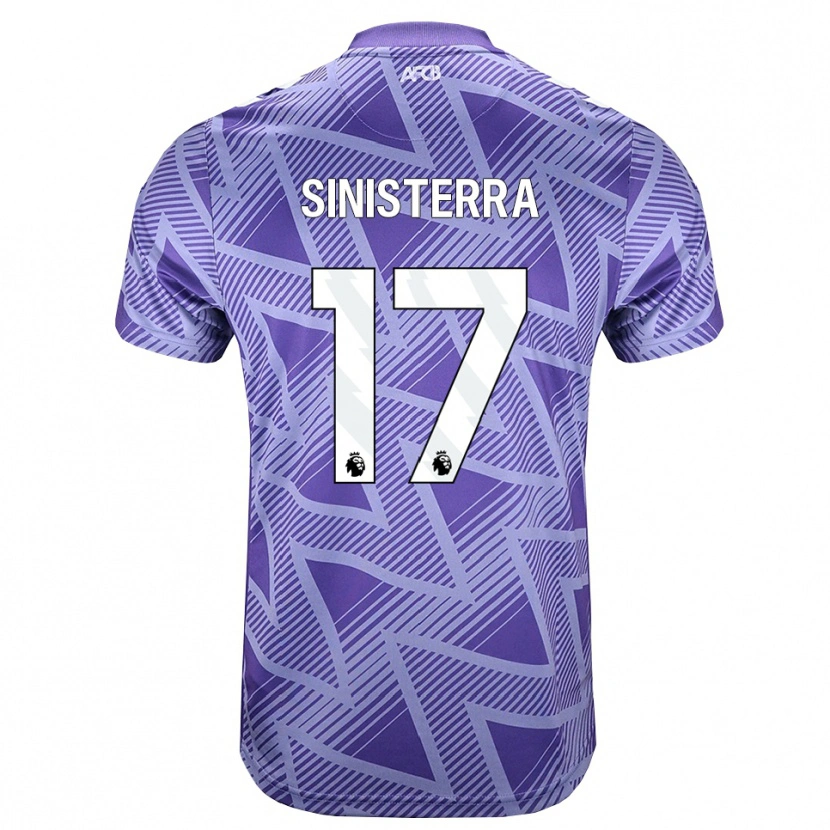 Danxen Criança Camisola Luis Sinisterra #17 Palevioletred Branco Alternativa 2026/27 Camisa