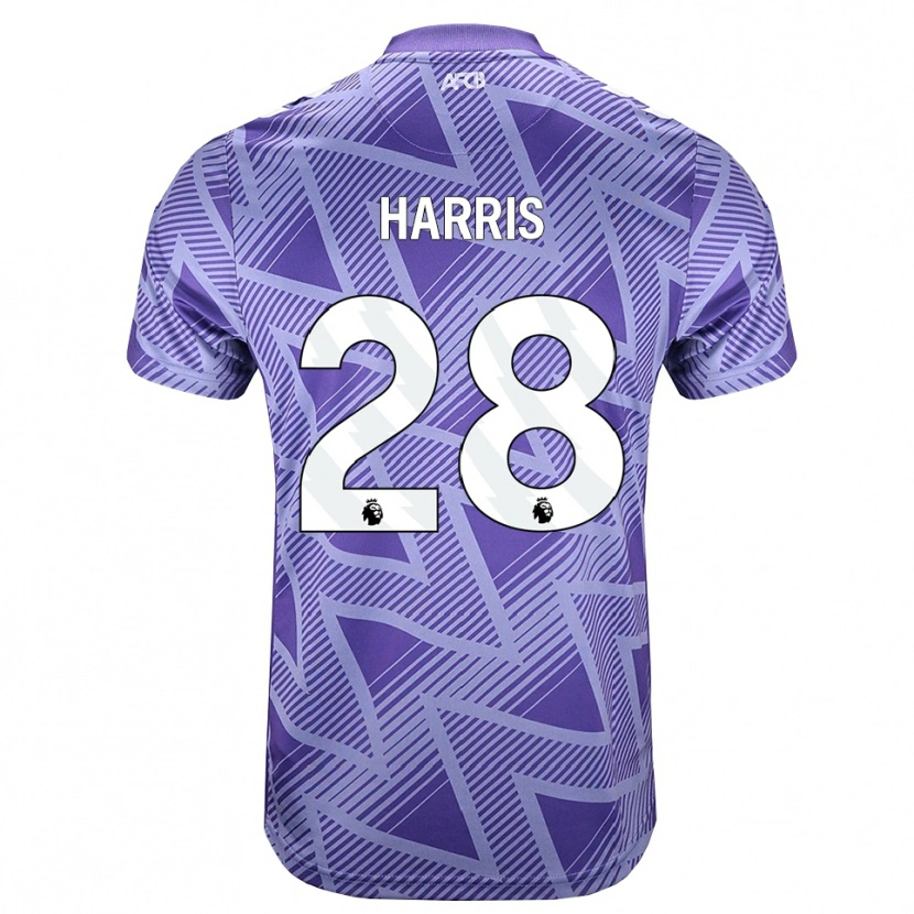 Danxen Criança Camisola Charlotte Harris #28 Palevioletred Branco Alternativa 2026/27 Camisa