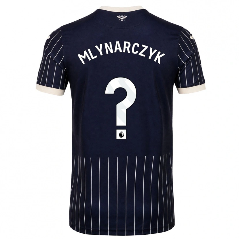 Danxen Criança Camisola Adam Mlynarczyk #0 Preto Branco Alternativa 2026/27 Camisa