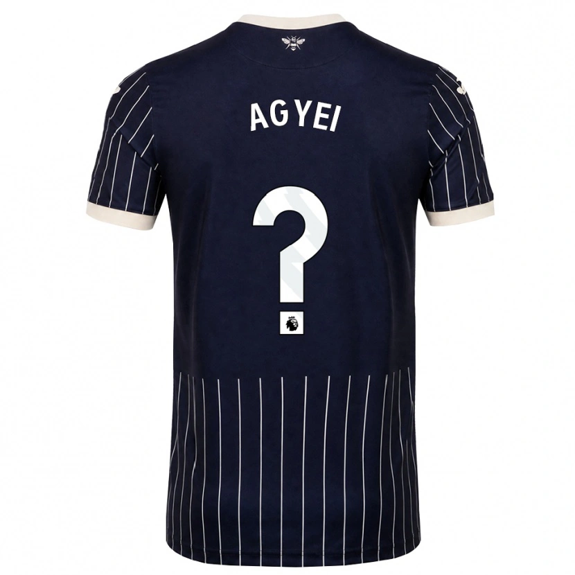 Danxen Criança Camisola Kai Agyei #0 Preto Branco Alternativa 2026/27 Camisa