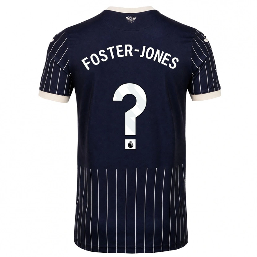 Danxen Criança Camisola Ellis Foster-Jones #0 Preto Branco Alternativa 2026/27 Camisa