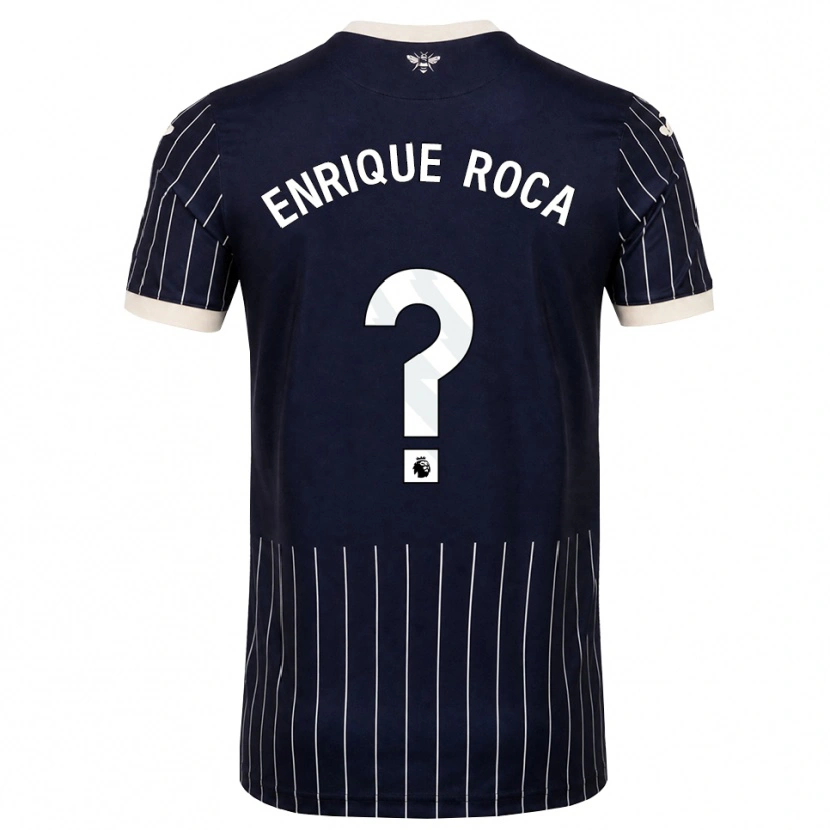 Danxen Criança Camisola Enrique Roca #0 Preto Branco Alternativa 2026/27 Camisa