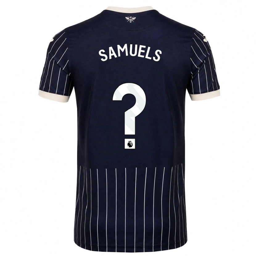 Danxen Criança Camisola Kerron Samuels #0 Preto Branco Alternativa 2026/27 Camisa
