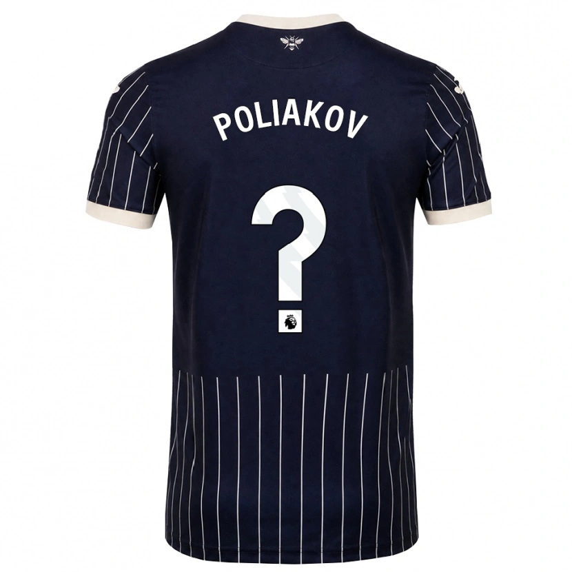 Danxen Criança Camisola Adam Poliakov #0 Preto Branco Alternativa 2026/27 Camisa