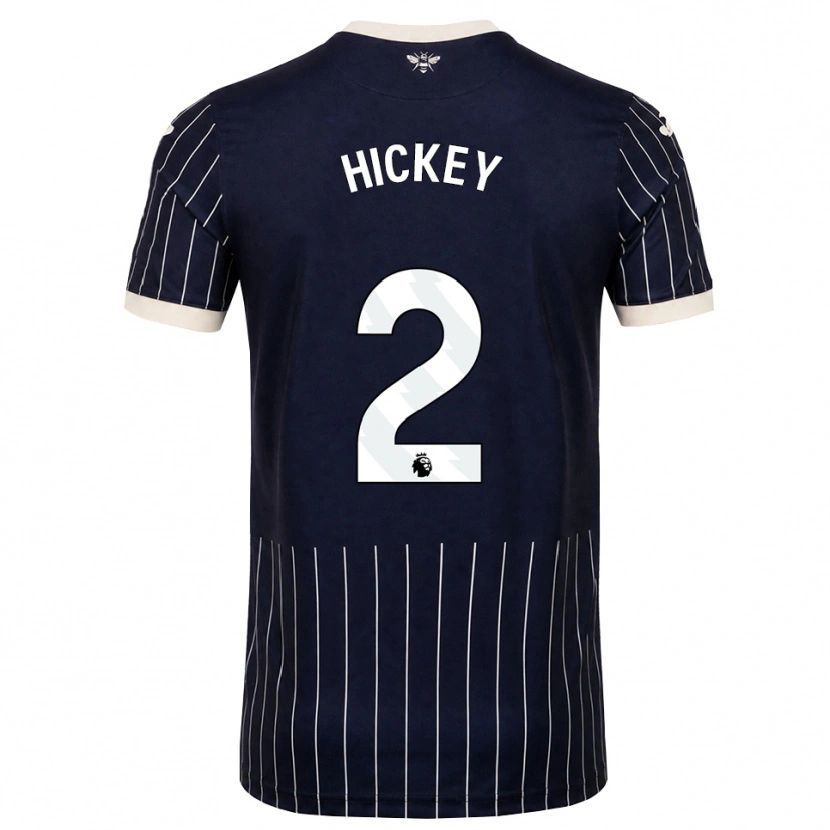Danxen Criança Camisola Aaron Hickey #2 Preto Branco Alternativa 2026/27 Camisa