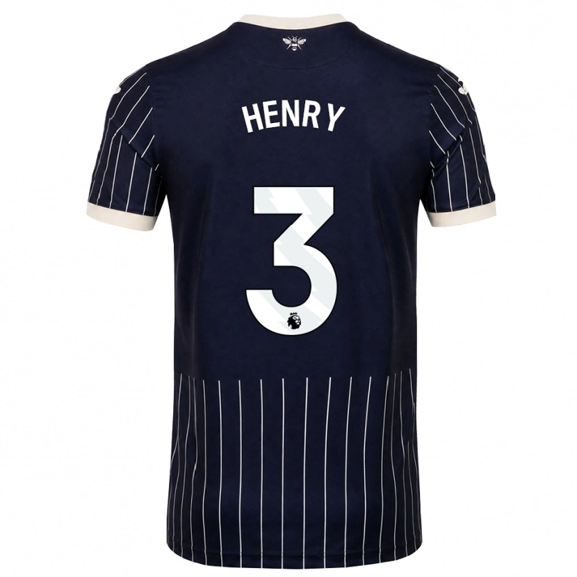 Danxen Criança Camisola Rico Henry #3 Preto Branco Alternativa 2026/27 Camisa