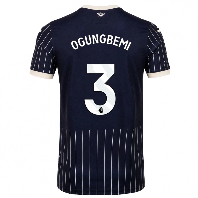 Danxen Criança Camisola Nathaniel Ogungbemi #3 Preto Branco Alternativa 2026/27 Camisa