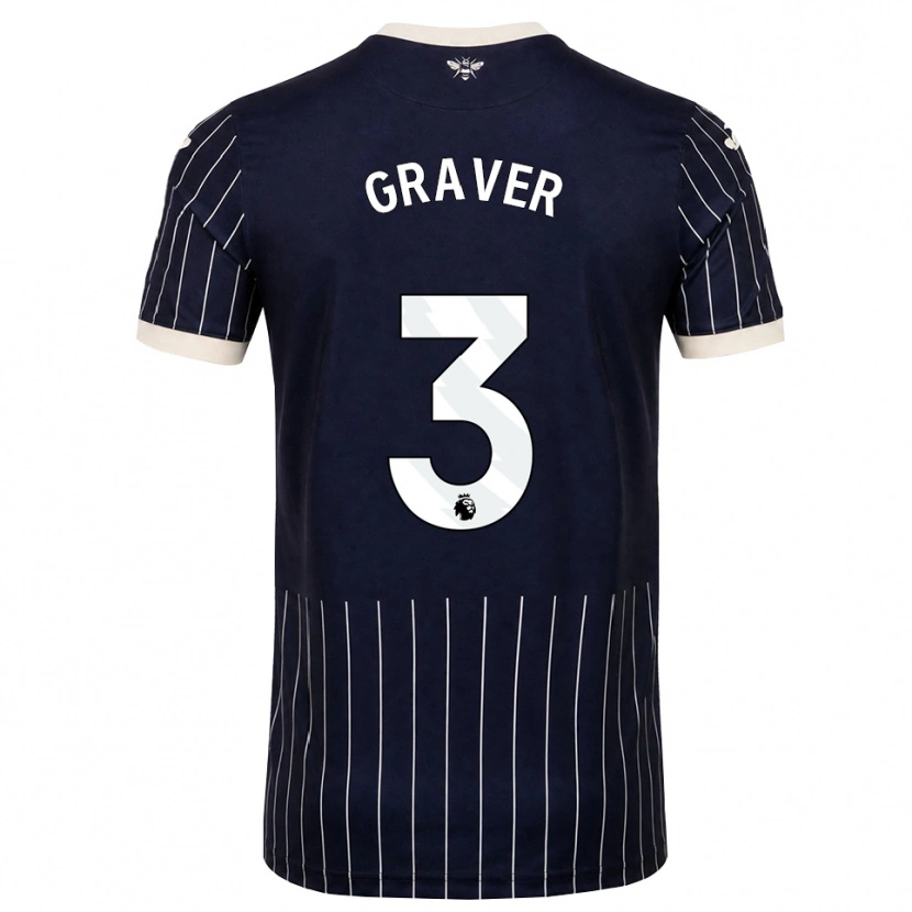 Danxen Criança Camisola Regan Graver #3 Preto Branco Alternativa 2026/27 Camisa