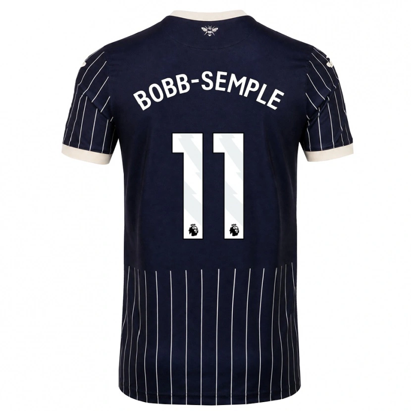 Danxen Criança Camisola Domeiro Bobb-Semple #11 Preto Branco Alternativa 2026/27 Camisa