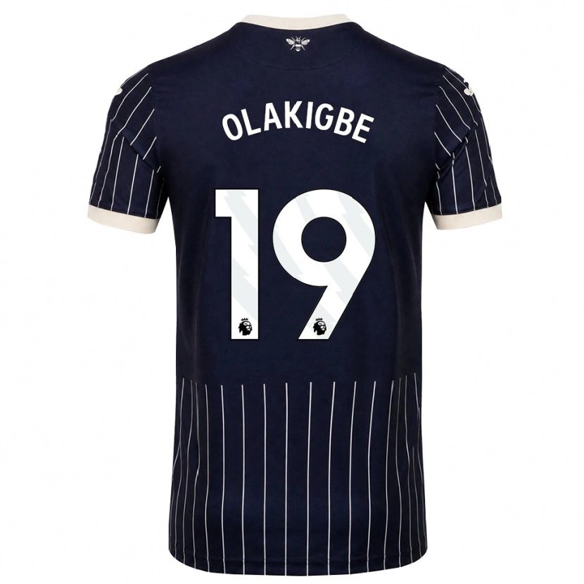 Danxen Criança Camisola Michael Olakigbe #19 Preto Branco Alternativa 2026/27 Camisa