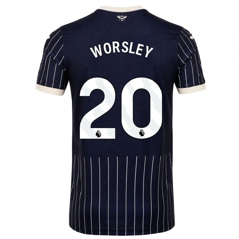 Danxen Criança Camisola Freya Worsley #20 Preto Branco Alternativa 2026/27 Camisa