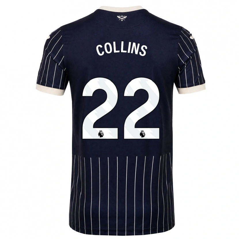 Danxen Criança Camisola Nathan Collins #22 Preto Branco Alternativa 2026/27 Camisa