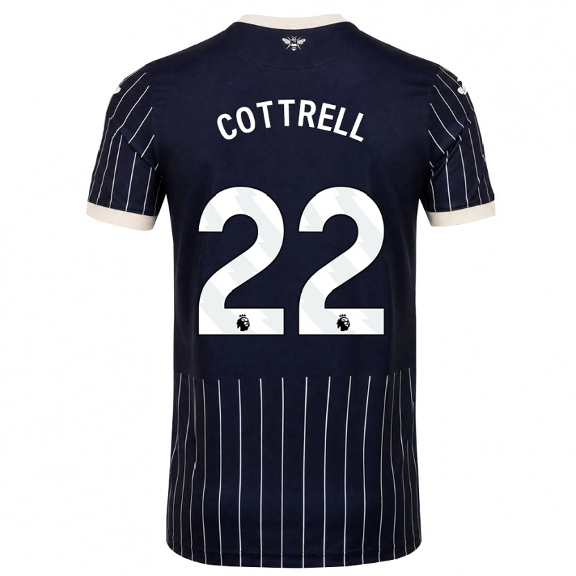 Danxen Criança Camisola Eleonora Cottrell #22 Preto Branco Alternativa 2026/27 Camisa