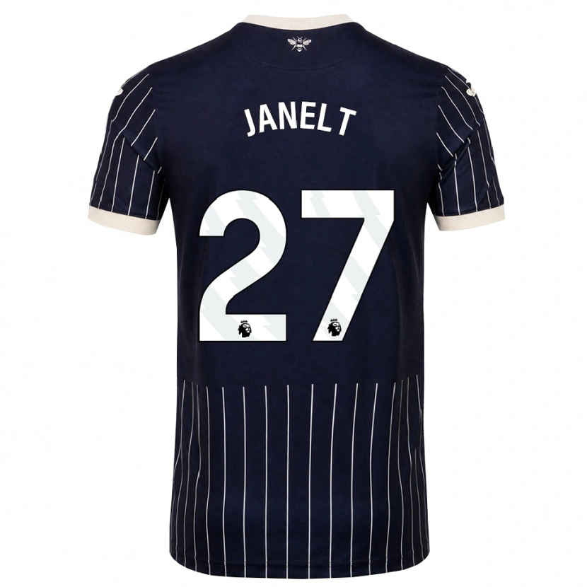 Danxen Criança Camisola Vitaly Janelt #27 Preto Branco Alternativa 2026/27 Camisa