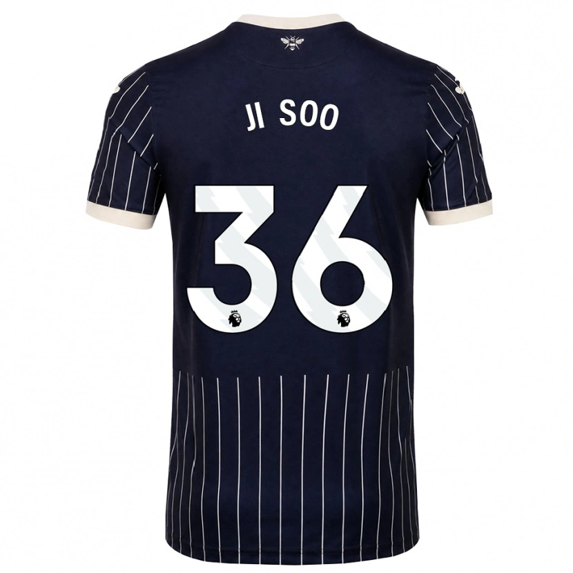 Danxen Criança Camisola Ji-Soo Kim #36 Preto Branco Alternativa 2026/27 Camisa