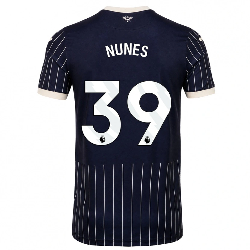 Danxen Criança Camisola Gustavo Nunes #39 Preto Branco Alternativa 2026/27 Camisa