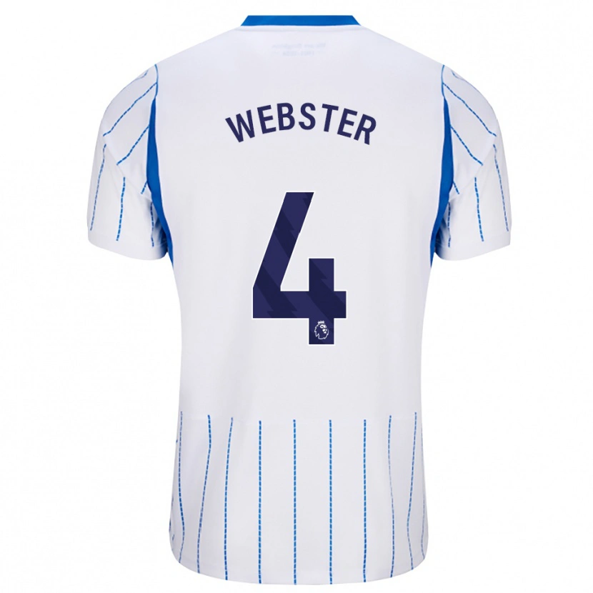 Danxen Criança Camisola Adam Webster #4 Dodgerblue Branco Alternativa 2026/27 Camisa
