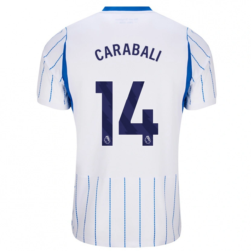 Danxen Criança Camisola Jorelyn Andrea Carabalí Martínez #14 Dodgerblue Branco Alternativa 2026/27 Camisa