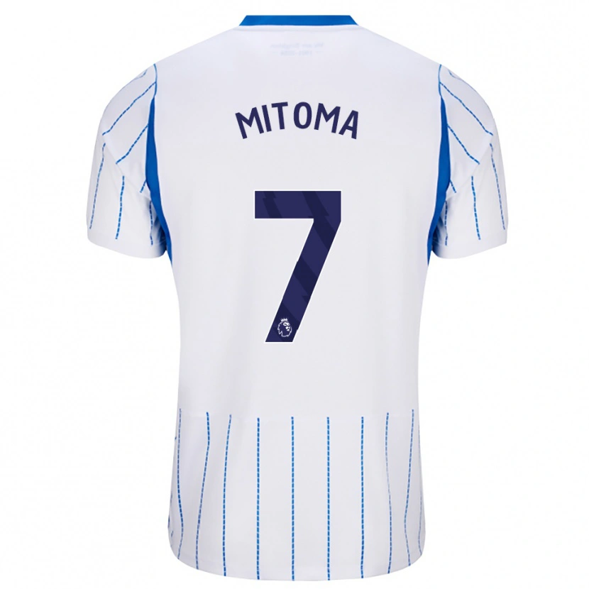 Danxen Criança Camisola Kaoru Mitoma #7 Dodgerblue Branco Alternativa 2026/27 Camisa