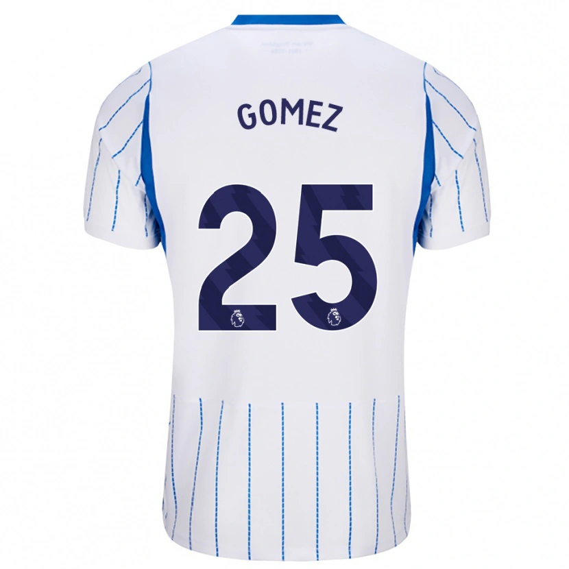 Danxen Criança Camisola Diego Gómez #25 Dodgerblue Branco Alternativa 2026/27 Camisa