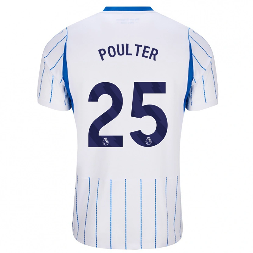 Danxen Criança Camisola Hannah Poulter #25 Dodgerblue Branco Alternativa 2026/27 Camisa