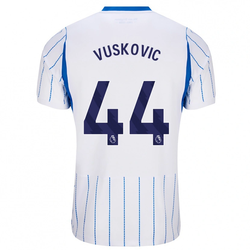 Danxen Criança Camisola Luka Vuskovic #44 Dodgerblue Branco Alternativa 2026/27 Camisa