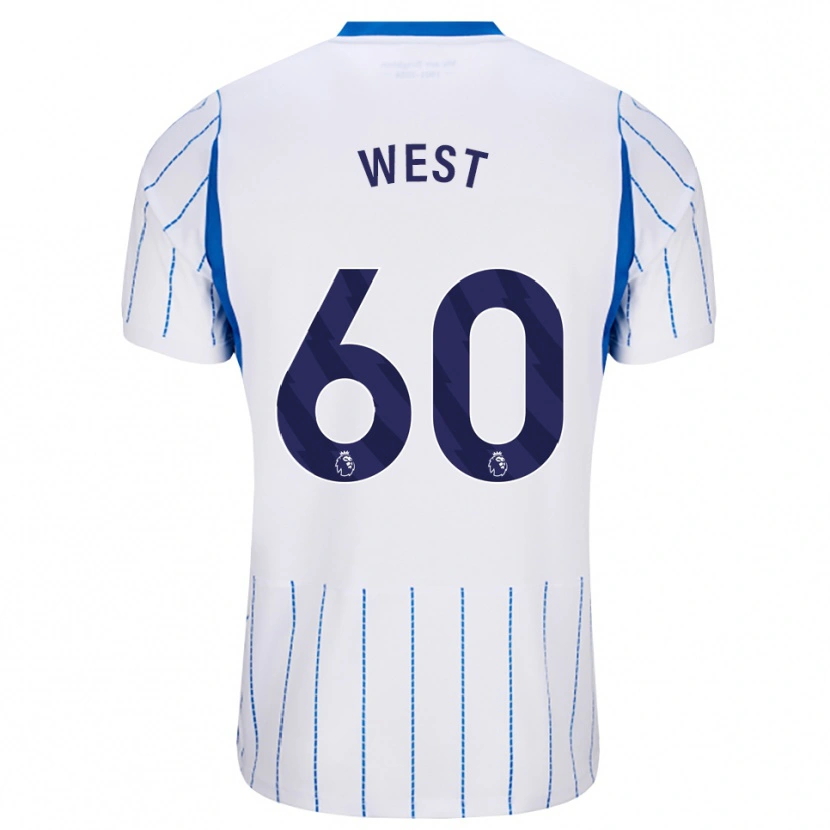 Danxen Criança Camisola Aidan West #60 Dodgerblue Branco Alternativa 2026/27 Camisa
