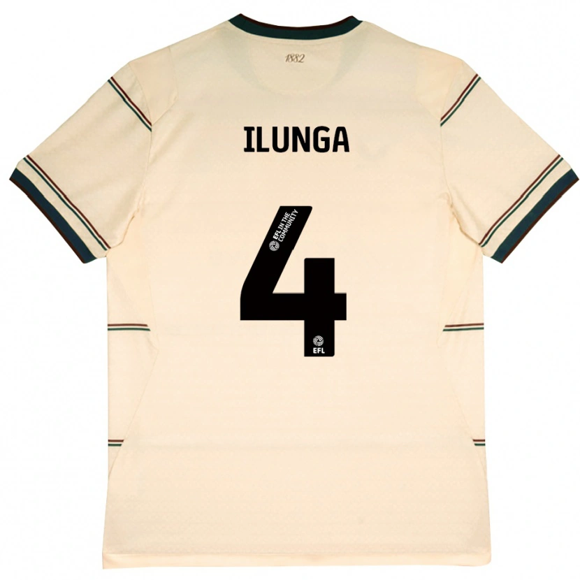 Danxen Criança Camisola Glen Ilunga #4 Beige Borgonha Alternativa 2026/27 Camisa