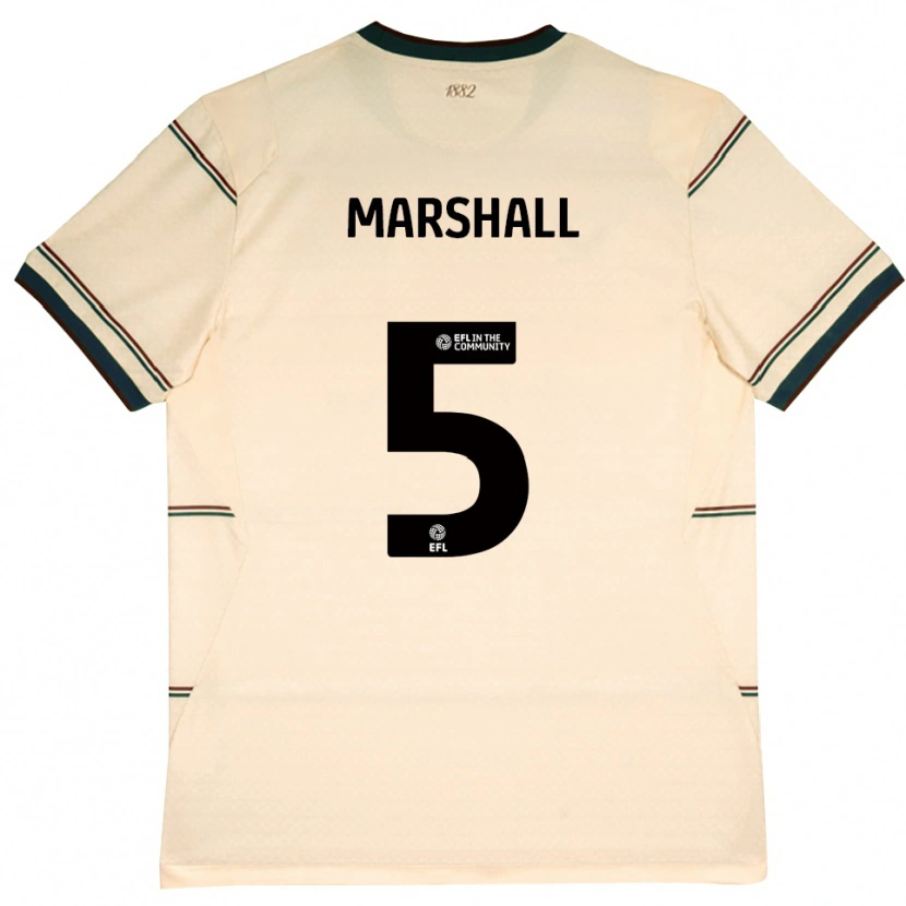 Danxen Criança Camisola Georgia Marshall #5 Beige Borgonha Alternativa 2026/27 Camisa