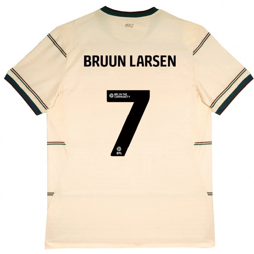 Danxen Criança Camisola Jacob Bruun Larsen #7 Beige Borgonha Alternativa 2026/27 Camisa