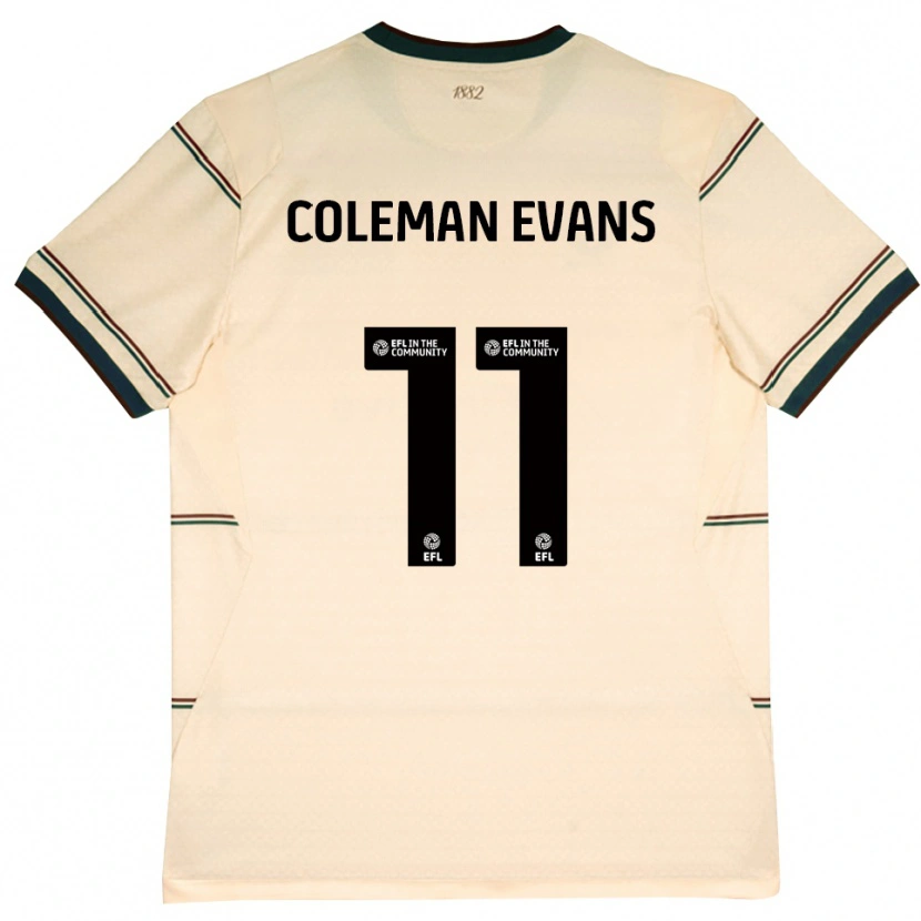 Danxen Criança Camisola Amaya Coleman-Evans #11 Beige Borgonha Alternativa 2026/27 Camisa