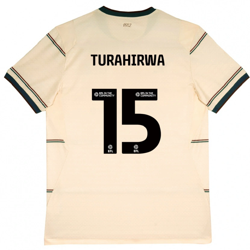 Danxen Criança Camisola Elijah Turahirwa #15 Beige Borgonha Alternativa 2026/27 Camisa