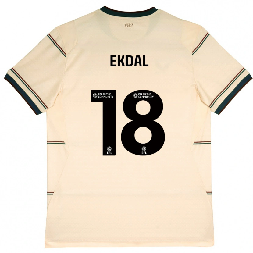 Danxen Criança Camisola Hjalmar Ekdal #18 Beige Borgonha Alternativa 2026/27 Camisa