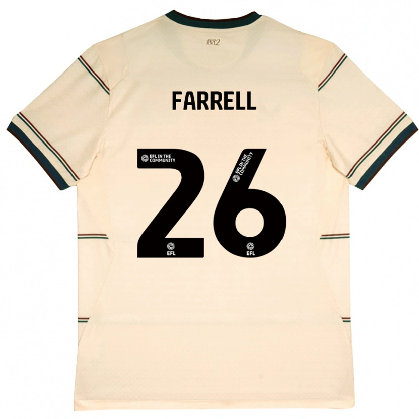 Danxen Criança Camisola Lucy Farrell #26 Beige Borgonha Alternativa 2026/27 Camisa