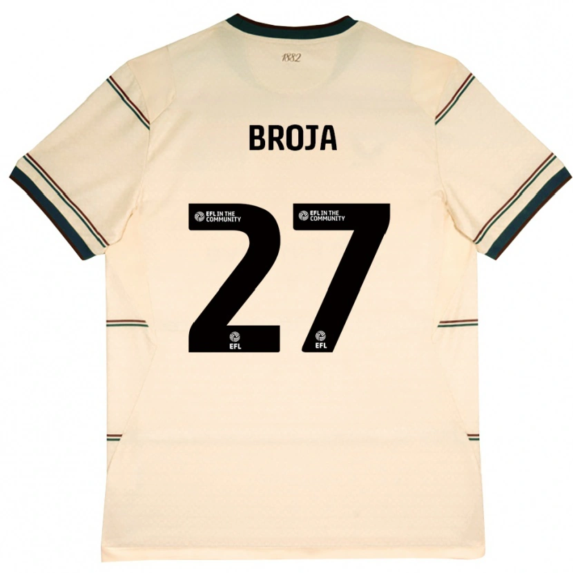 Danxen Criança Camisola Armando Broja #27 Beige Borgonha Alternativa 2026/27 Camisa